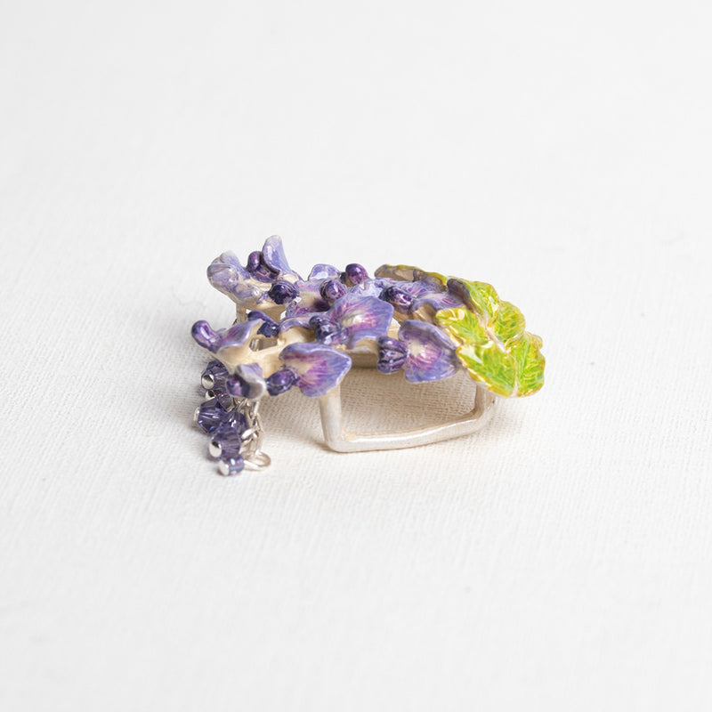 帯留め 数-SUU- 藤の花 日本製 帯小物 ハンドメイド【取り寄せ品】（5408623600）