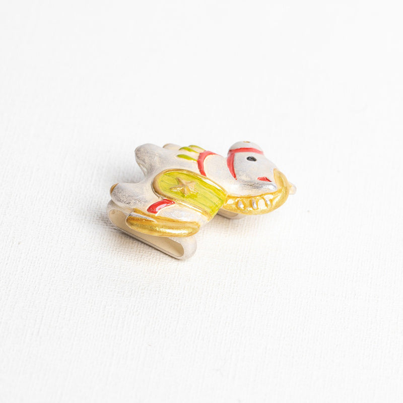 帯留め 数-SUU-  午張り子 日本製 帯小物 ハンドメイド アニマル【取り寄せ品】（5408624100）