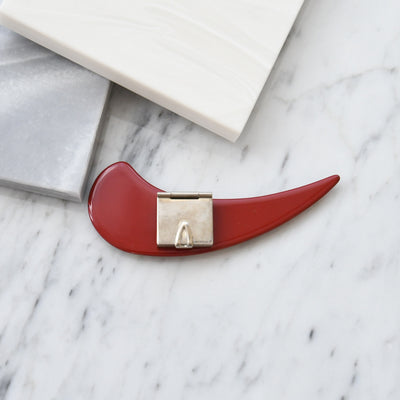 【帯留め 蒔絵 赤つの 金銀すすき】日本製 帯小物 和風 ハンドメイド 三分紐/四分紐に 帯締めのアンティークなアクセント（5408624300）