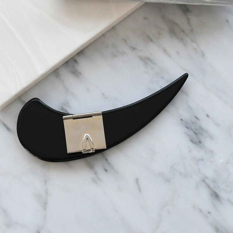 【帯留め 蒔絵 黒つの 金銀すすき】日本製 帯小物 和風 ハンドメイド 三分紐/四分紐に 帯締めのアンティークなアクセント（5408624600）