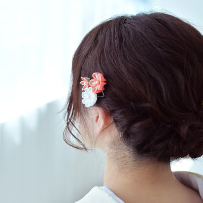髪飾り ヘアアクセサリー コーム・Uピン3点セット 剣菊＆タッセル （5432603901）