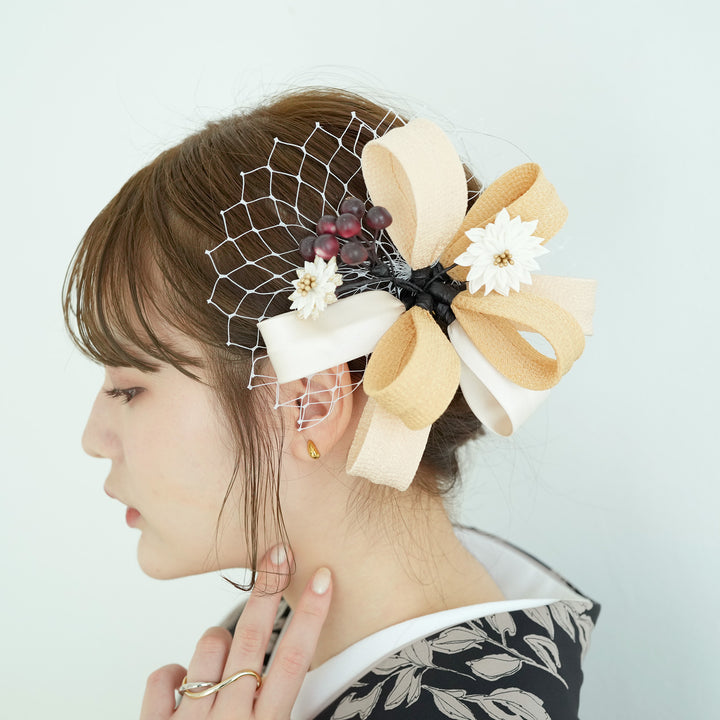 no.44  ハンドメイド　フォークロアなヘアアクセサリー 8c2e77240105dc8685fea762040964