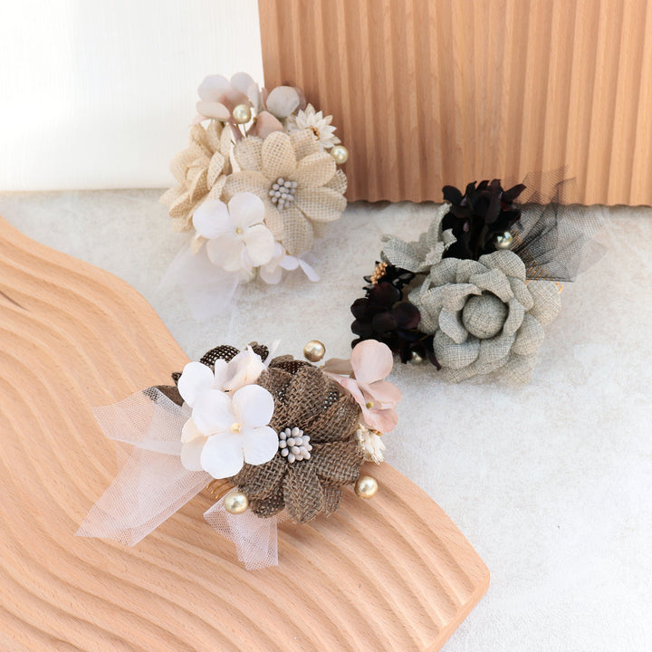 LELET NY コーム ヘアーアクセサリー 花 フラワー Catherine Cottage ヘアアクセサリー ラインストーン白花コーム
