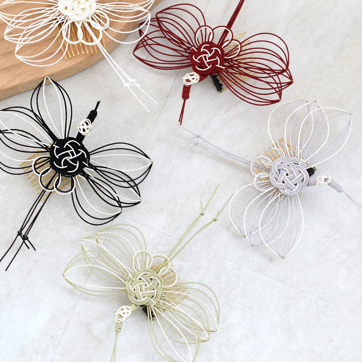 髪飾り ヘアアクセサリー 水引鶴コーム 単品 ジャポニズム 日本
