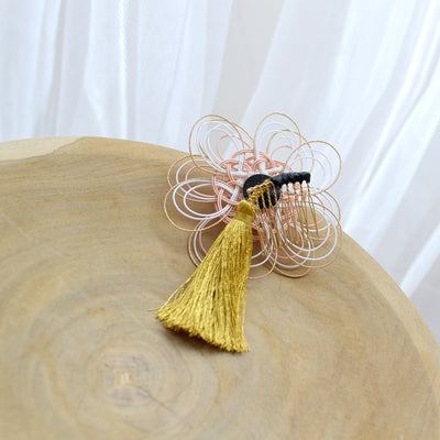 髪飾り ヘアアクセサリー タッセル付き水引コーム 単品 日本製  （5432621900）