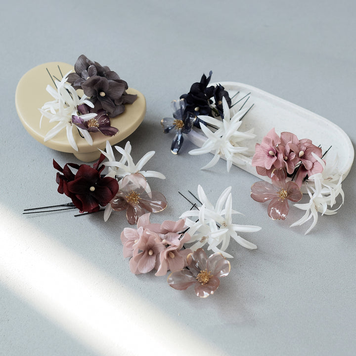 髪飾り ヘアアクセサリー ヘアピン3本セット アメリカンフラワー 日本