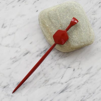 【髪飾り 蒔絵かんざし 雪柳・赤】平打ちかんざし 簪 ヘアアクセサリー  日本製 浴衣や成人式振袖、卒業式袴や普段のヘアアレンジにも（5432631700）