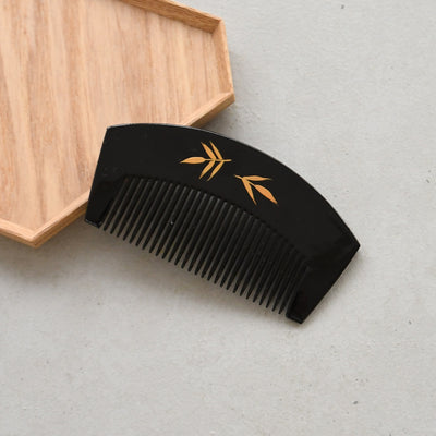 【蒔絵塗り前櫛かんざし 桔梗・螺鈿】くし 和コーム 螺鈿 ヘアアクセサリー  髪飾り 日本製 浴衣や成人式振袖、卒業式袴や普段のヘアアレンジにも（5432633400）