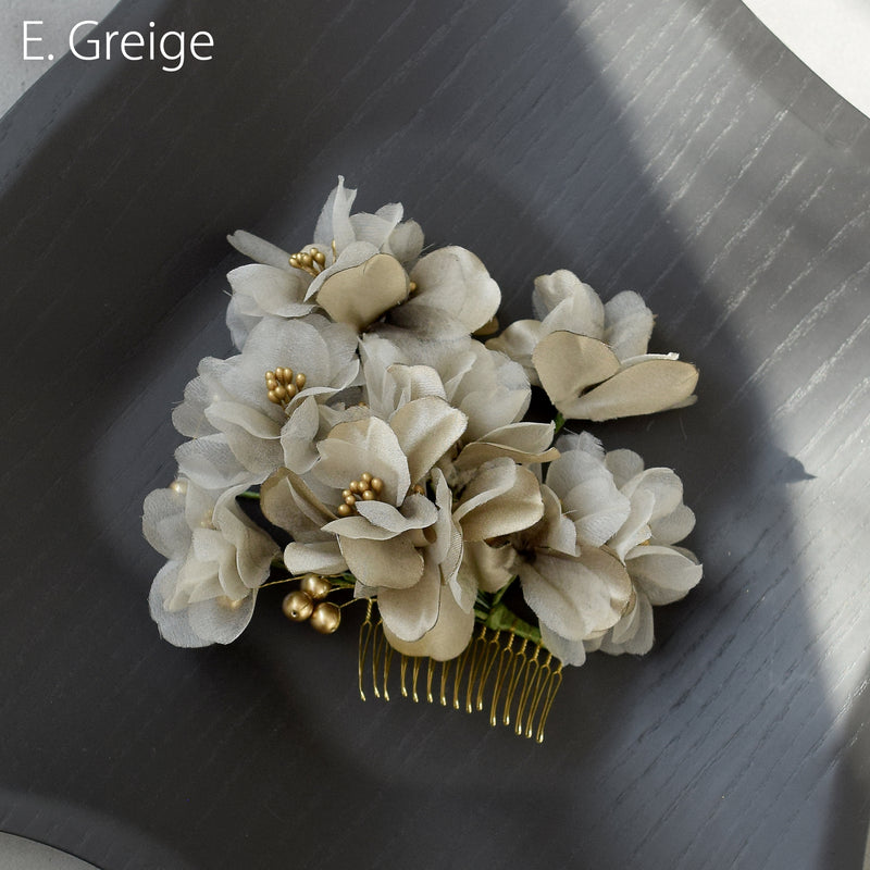 【髪飾り オーガンジーブーケ コームUピン 3点セット】花 ヘアアクセ  ヘアアクセサリー  日本製 成人式振袖や卒業式袴にも（5432634401）【取り寄せ品】