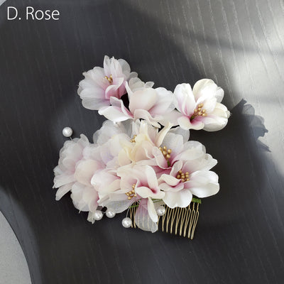 【髪飾り オーガンジーブーケ コームUピン 3点セット】花 ヘアアクセ  ヘアアクセサリー  日本製 成人式振袖や卒業式袴にも（5432634401）【取り寄せ品】