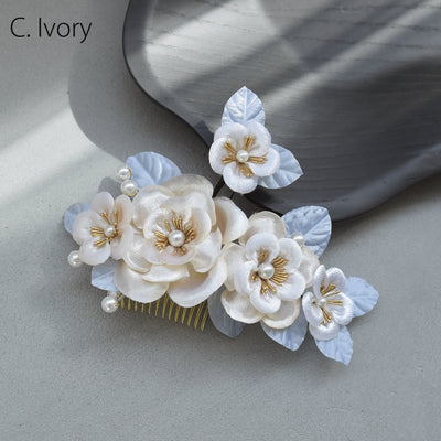 【髪飾り ベルベットローズ コームUピン2点セット】 花 薔薇 ベロア調 パール ヘアアクセサリー  日本製 成人式振袖や卒業式袴にも（5432639801）【取り寄せ品】