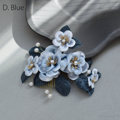 【髪飾り ベルベットローズ コームUピン2点セット】 花 薔薇 ベロア調 パール ヘアアクセサリー  日本製 成人式振袖や卒業式袴にも（5432639801）【取り寄せ品】