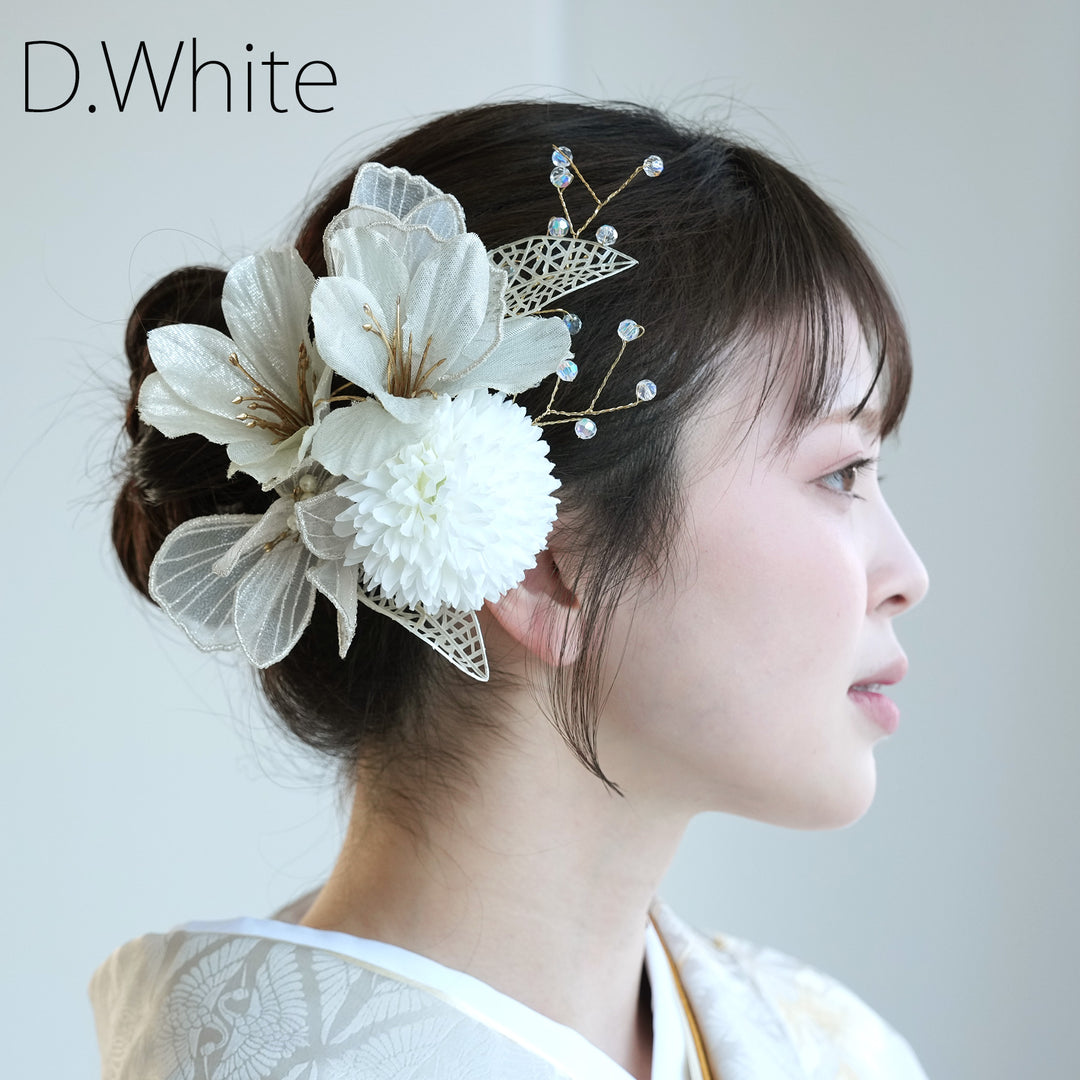髪飾り 9点セット】Uピン 透け感 ヘアアクセサリー 日本製 成人式振袖