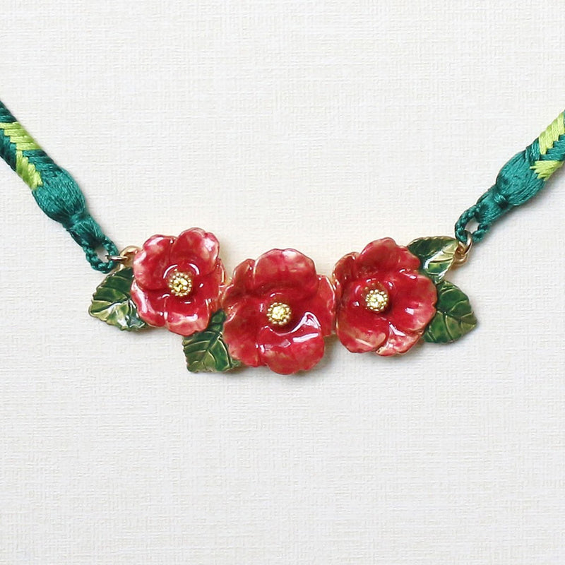 羽織紐 数-SUU- 椿 日本製  ハンドメイド【取り寄せ品】（5437606600）