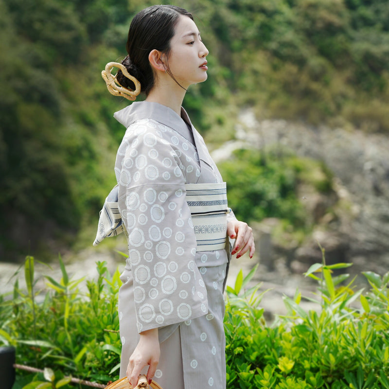 【運試し！utatane×Kuovi（クオヴィ）コラボアイテム5点福袋 2026】送料無料！Max64,496円相当 KUOVI浴衣3点セット・100％遮光日傘 スライドショート47cm・折りたたみ 3段折り55cm or 50cm・腰紐・着物クリップ（6498601900）