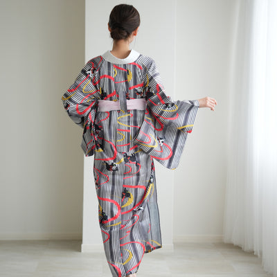 【開運！ねこづくし6点福袋 2026】送料無料！Max68,494円相当 ニコアンティーク×ご縁猫 招き猫・ファブリック着物・国内縫製細帯・猫裏地ポンチョコート・ねこ柄長襦袢・猫耳帽子（6498602000）