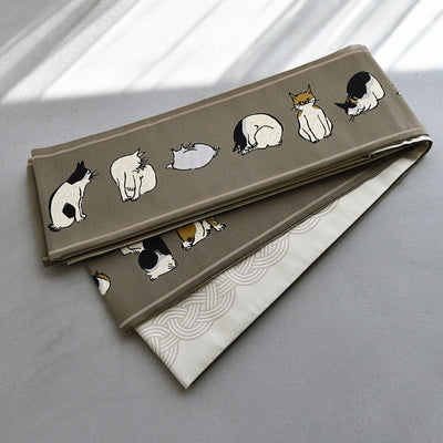 【開運！ねこづくし6点福袋 2026】送料無料！Max68,494円相当 ニコアンティーク×ご縁猫 招き猫・ファブリック着物・国内縫製細帯・猫裏地ポンチョコート・ねこ柄長襦袢・猫耳帽子（6498602000）