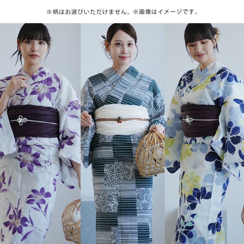 【中身が被らない！ 100％完全遮光日傘＋浴衣(フリーサイズ2点)＋おまけ 4点福袋 2026】送料無料  浴衣単品(フリーサイズ 適応身長155-165cm）（6498603101）
