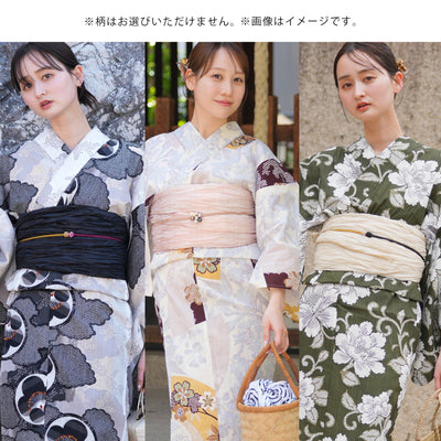 【中身が被らない！ 100％完全遮光日傘＋浴衣(3Lサイズ2点)＋おまけ 4点福袋 2026】送料無料  浴衣単品(3L ゆったりサイズ 適応身長 約155-165cm ヒップ130cm頃）（6498604101）