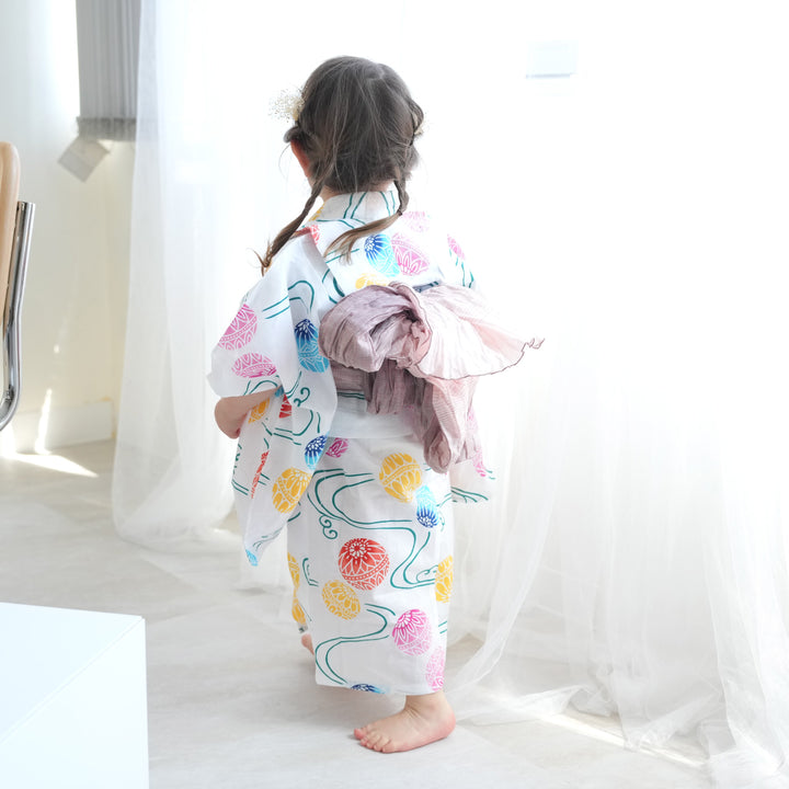 いいスタイル お子様用浴衣反物 伝統技法注染 本染め トンボ柄