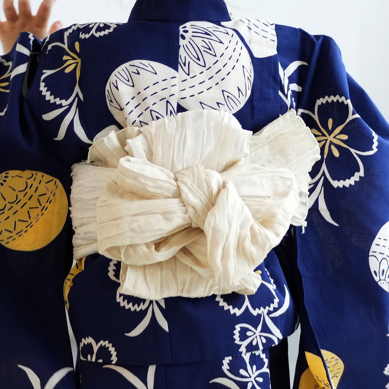 【utatane×注染工房 kids 日本製小幅生地使用 子供浴衣3点セット（ゆかた・帯・下駄） 女の子 】 国産 （6510191801）（7348602101）