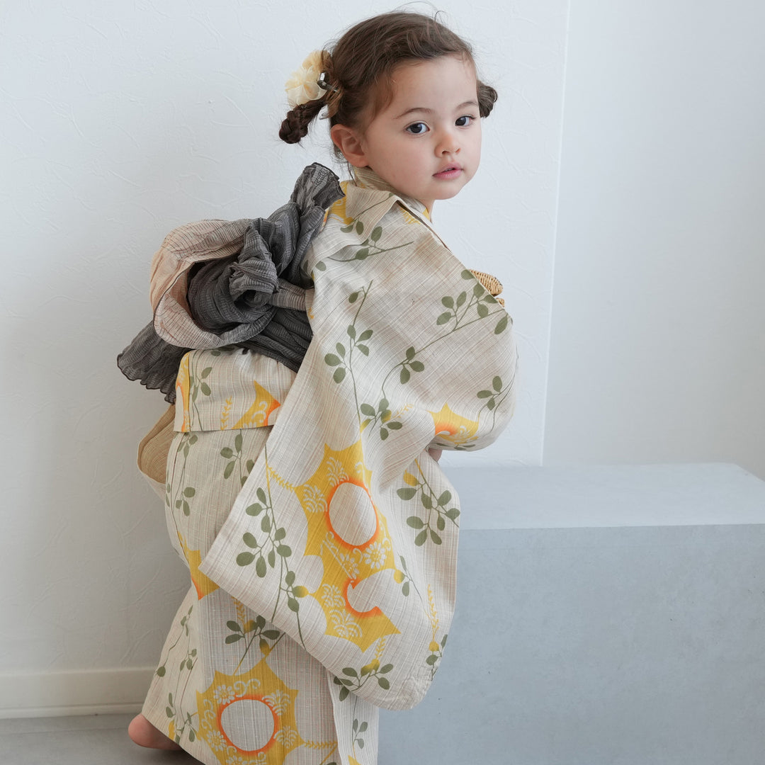 utatane日本製　子供浴衣3点セット 楽天市場】【20％OFF】子供浴衣 3点セット（浴衣/帯/下駄