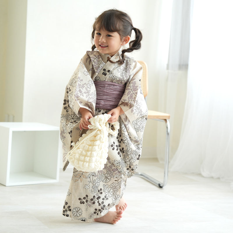 utatane 浴衣 120cm 帯2本付き 3点セット ゆかた