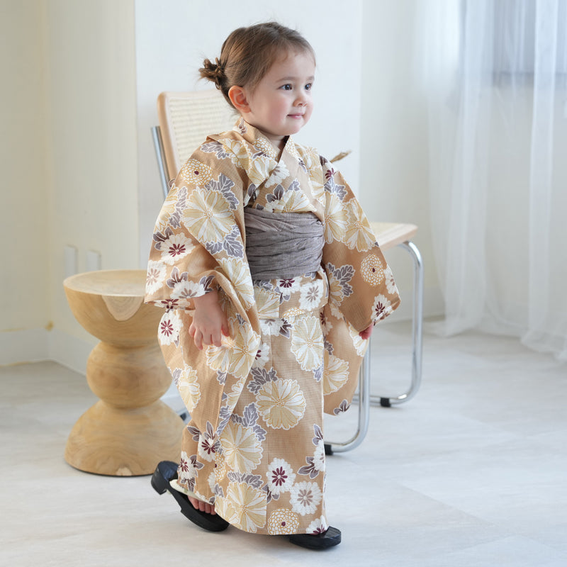 nuance line yukata Ivory(帯 Beige)