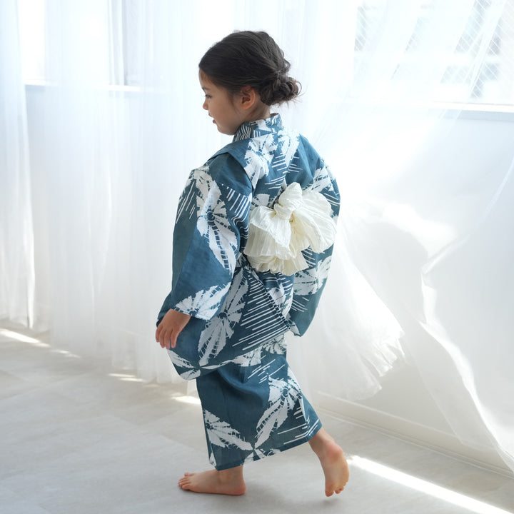 utatane kids 高級変わり織 子供浴衣3点セット（ゆかた・帯
