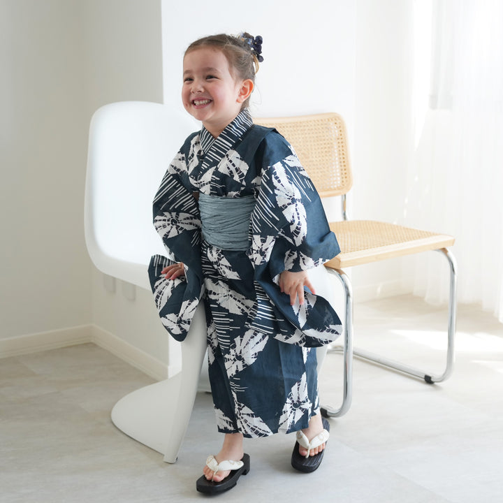 タカコ様帯セット【ゆかた】縞柄　居敷当てなし　紺にクリーム タカコ様帯セット【ゆかた】縞柄 居敷当てなし 紺にクリーム タカコ様