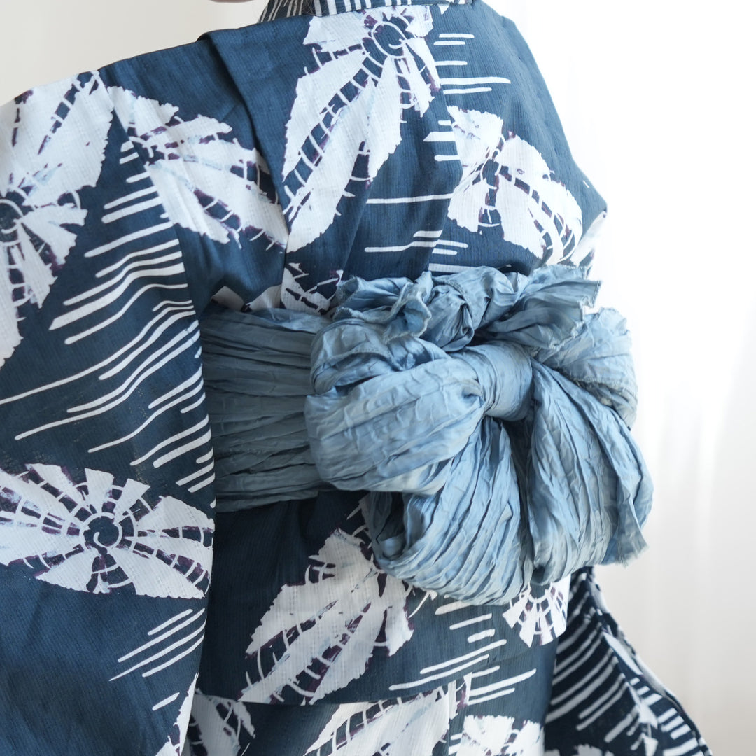 utatane kids 高級変わり織 子供浴衣3点セット（ゆかた・帯・下駄