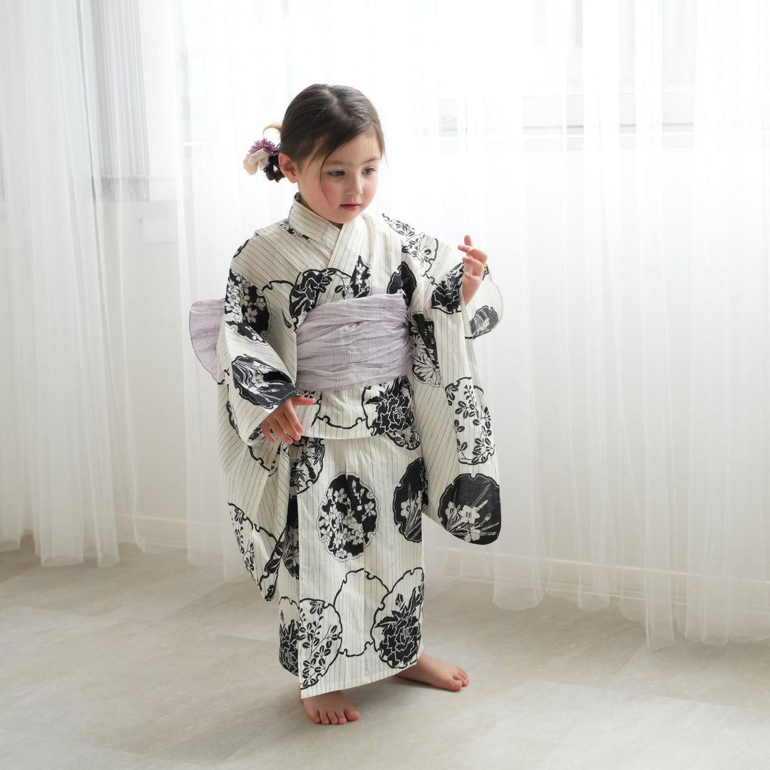 utatane 浴衣 キッズ浴衣3点セット 女の子 utatane×注染工房