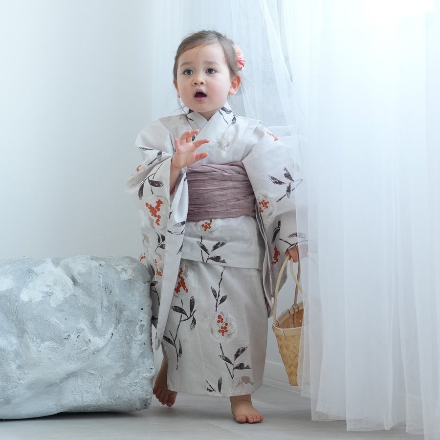 新品 utatane kids 高級変わり織 子供浴衣3点セット 100サイズ utatane kids 高級変わり織 子供浴衣3点セット（ゆかた・帯
