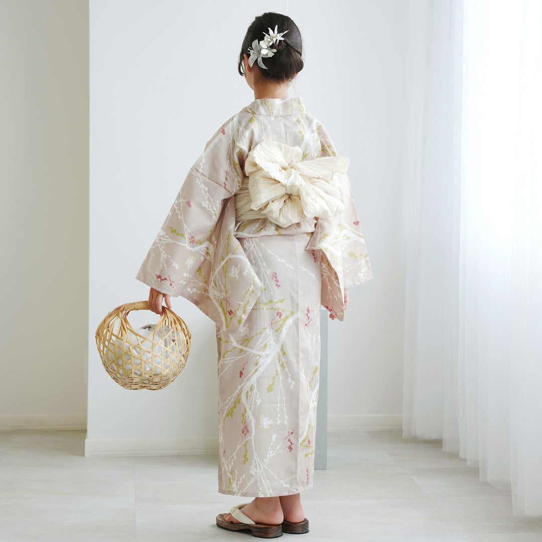 新品未使用⭐︎大人浴衣と帯のセット⭐︎日本製⭐︎1クラス上の貴重な燕文様⭐︎旬な紋様お色 ひよこ商店 高級変わり織 浴衣3点セット（ゆかた・帯・下駄