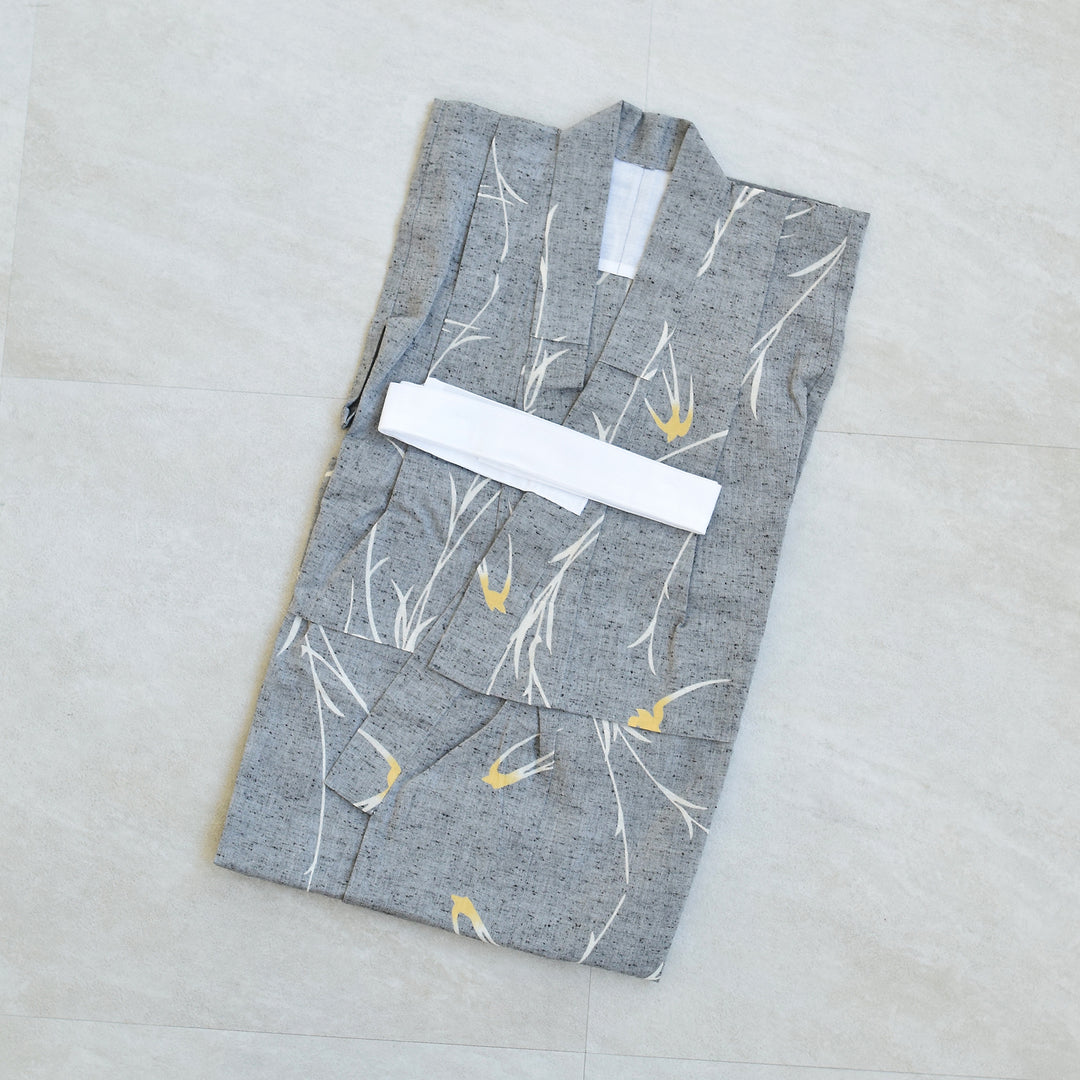 utatane×注染工房 kids 日本製小幅生地使用 子供浴衣3点セット（ゆかた