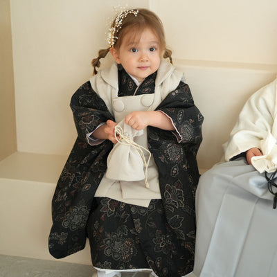 utatane 女児（3歳）七五三 着物 被布セット 日本製レース レトロ