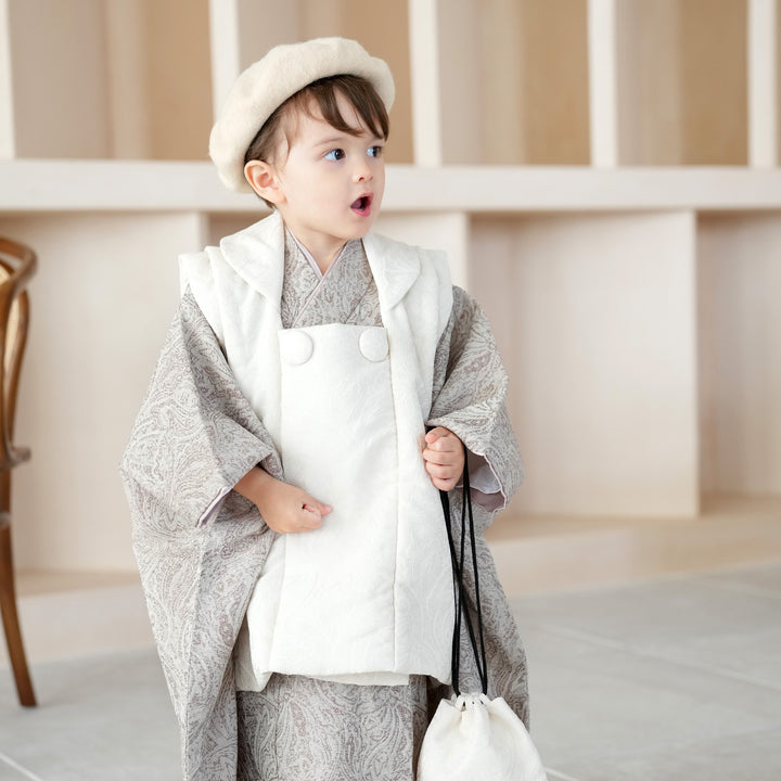 七五三 3歳 男の子 utatane 被布セット 子供 kids 三つ身 お祝い着