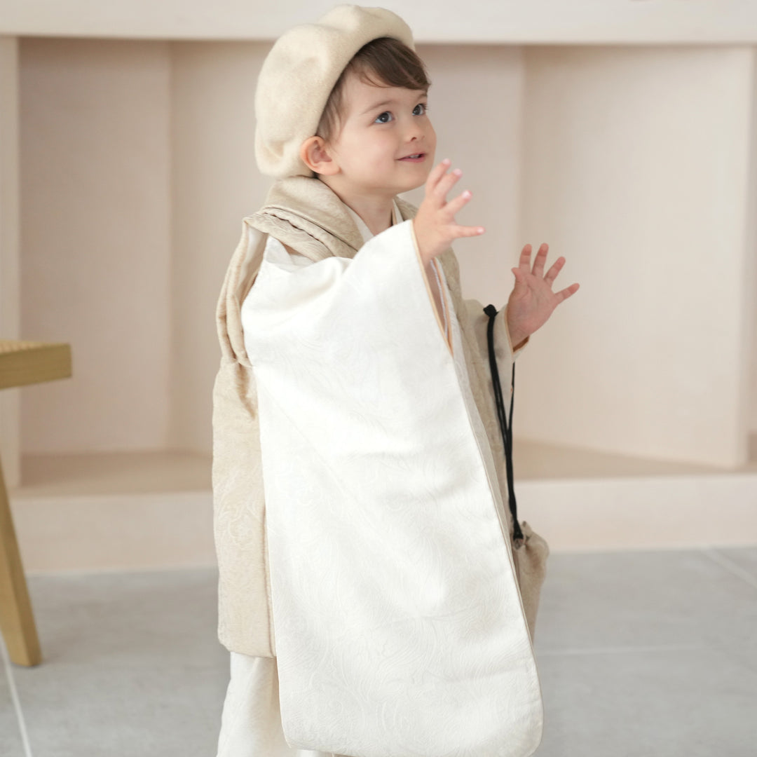 七五三５歳用袴セット utatane ジャガードペイズリー 七五三 5歳用袴セット utatane ジャガードペイズリー オフ