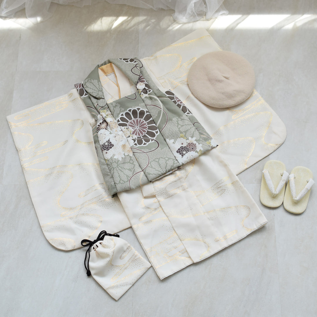 七五三 3歳 男の子 ひよこ商店 被布セット 子供 kids 三つ身 お祝い着