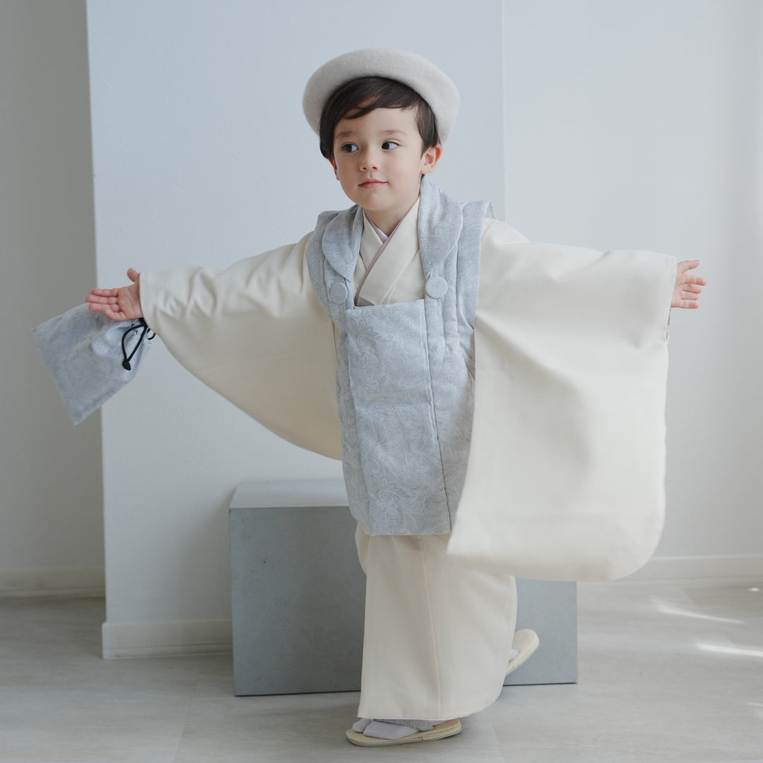 七五三 着物 3歳 男の子 被布セット ひよこ商店 ジャガード