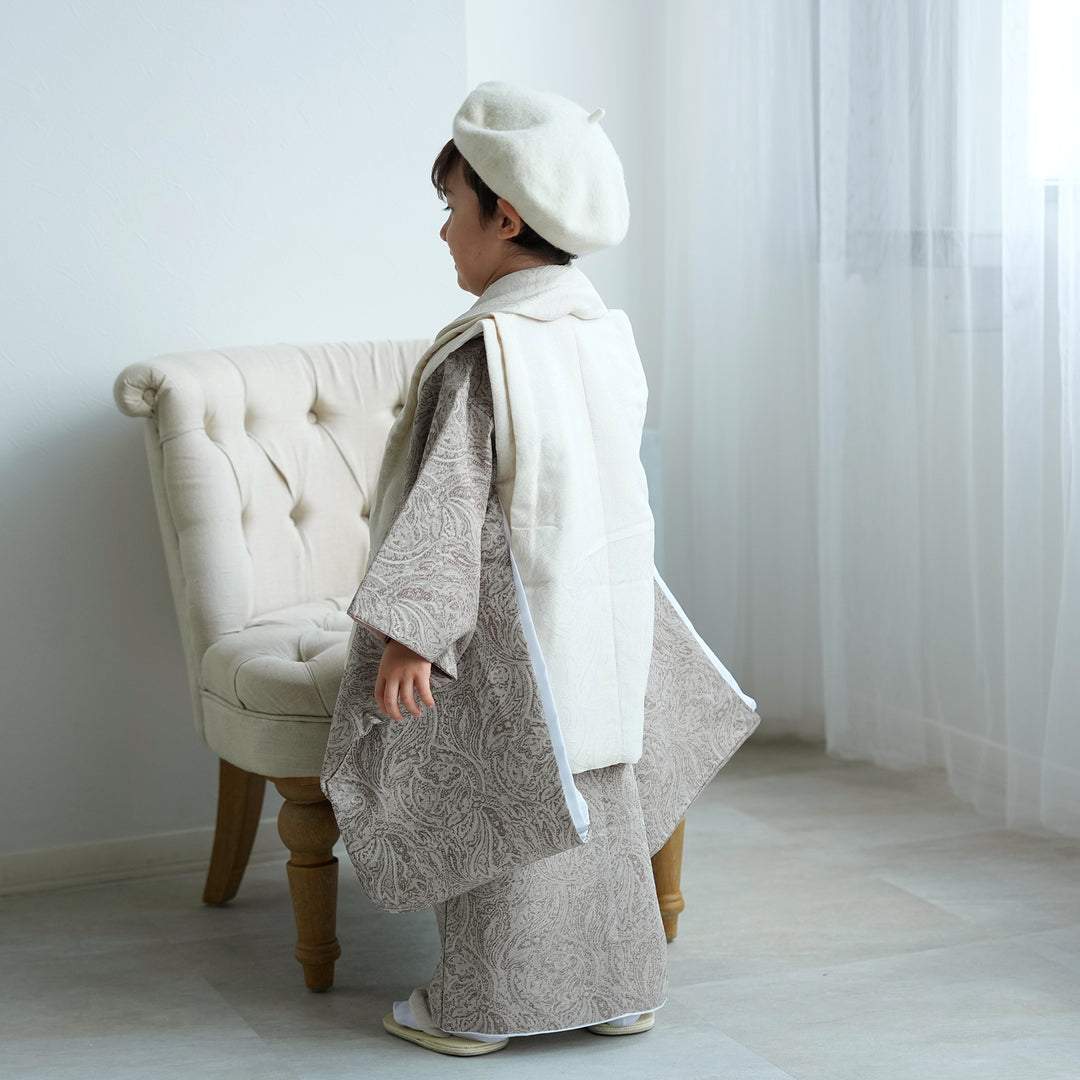 着物 七五三5歳 utatane ジャガードペイズリー キッズ 子供 男の子