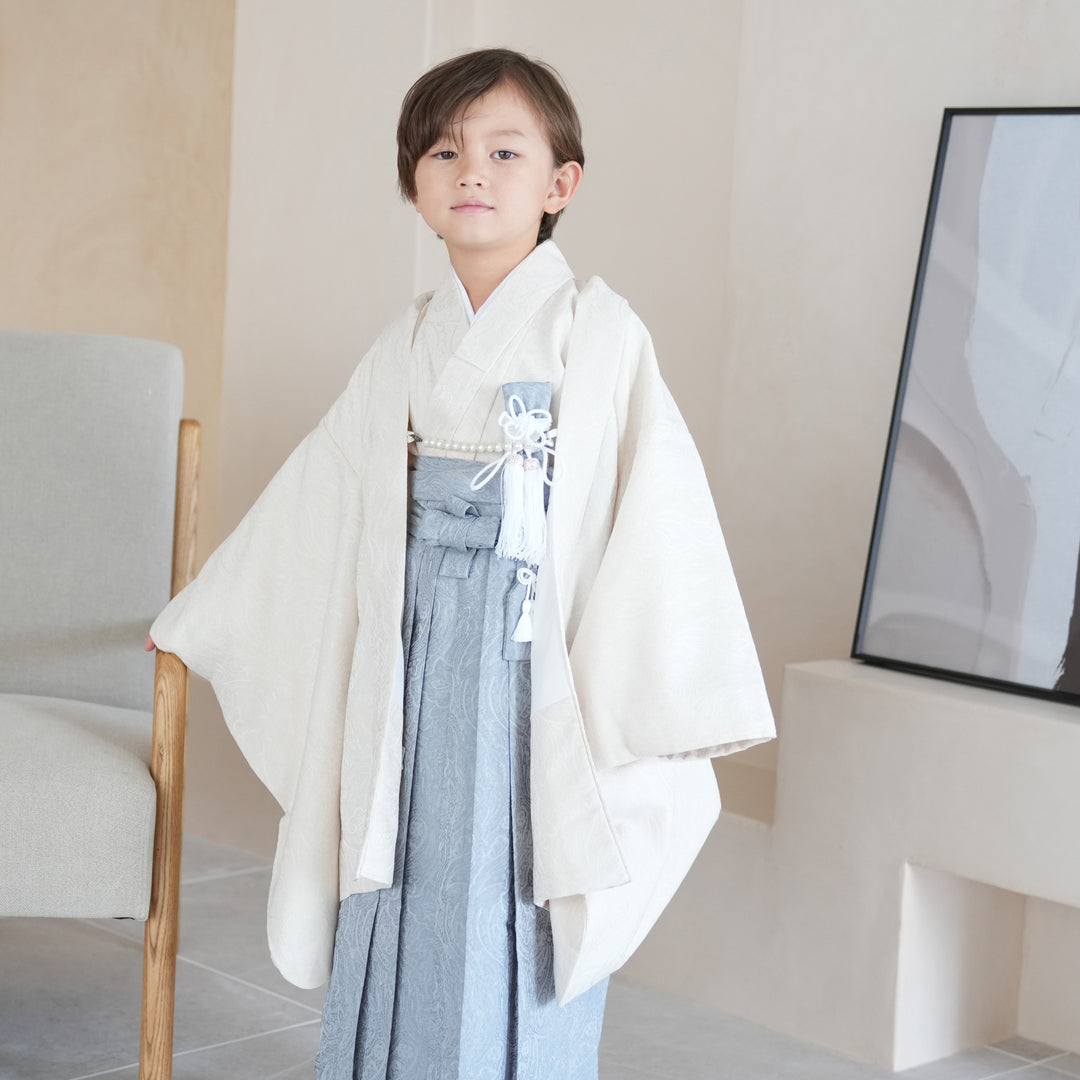 七五三５歳用袴セット utatane ジャガードペイズリー 七五三 5歳用袴セット utatane ジャガードペイズリー オフ