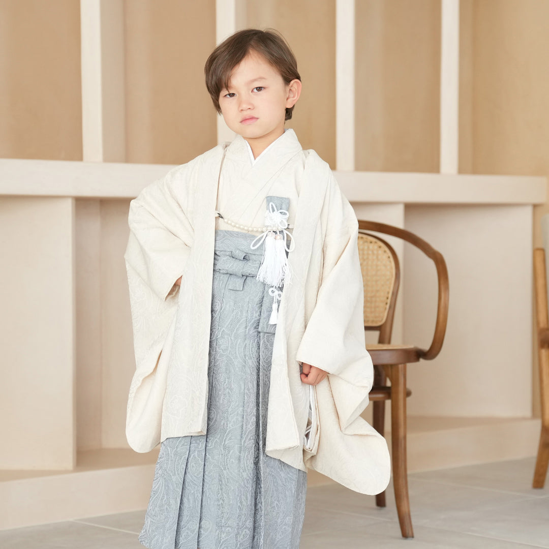 七五三５歳用袴セット utatane ジャガードペイズリー 七五三5歳用袴セット utatane ジャガードペイズリー（着物