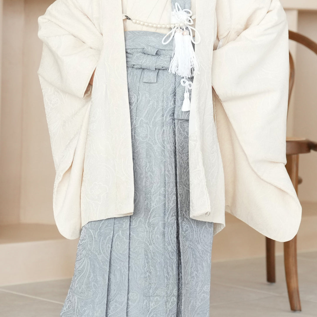 七五三５歳用袴セット utatane ジャガードペイズリー 七五三 5歳用袴セット utatane ジャガードペイズリー オフ