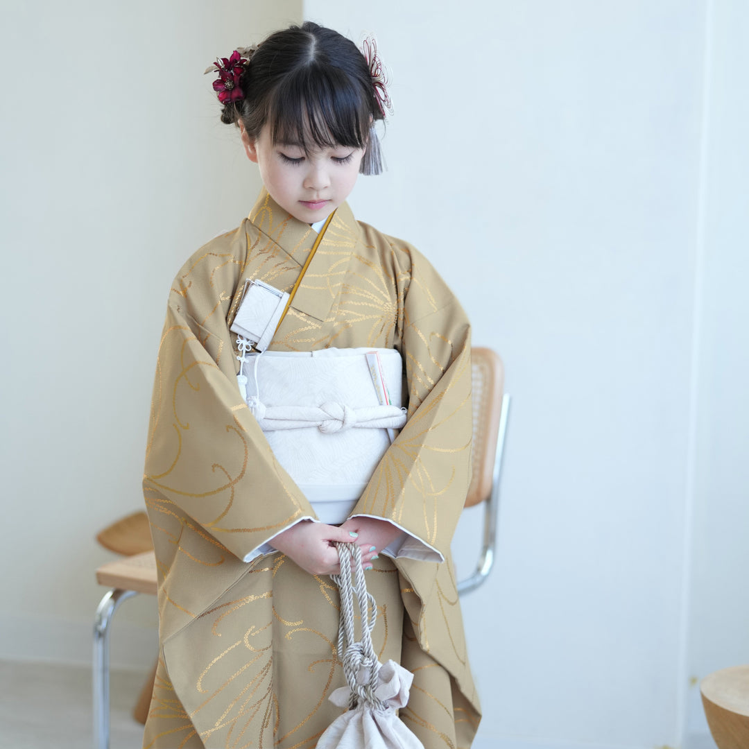 七五三 7歳 女の子 ひよこ商店 着物 日本製作り帯 子供 kids