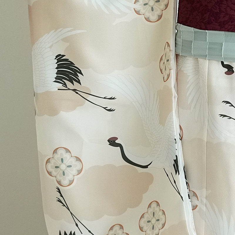 【七五三着物 7歳 女の子 着物セット】販売品 四つ身 エクリュベージュ吉祥鶴 ひよこ商店（6728613700）