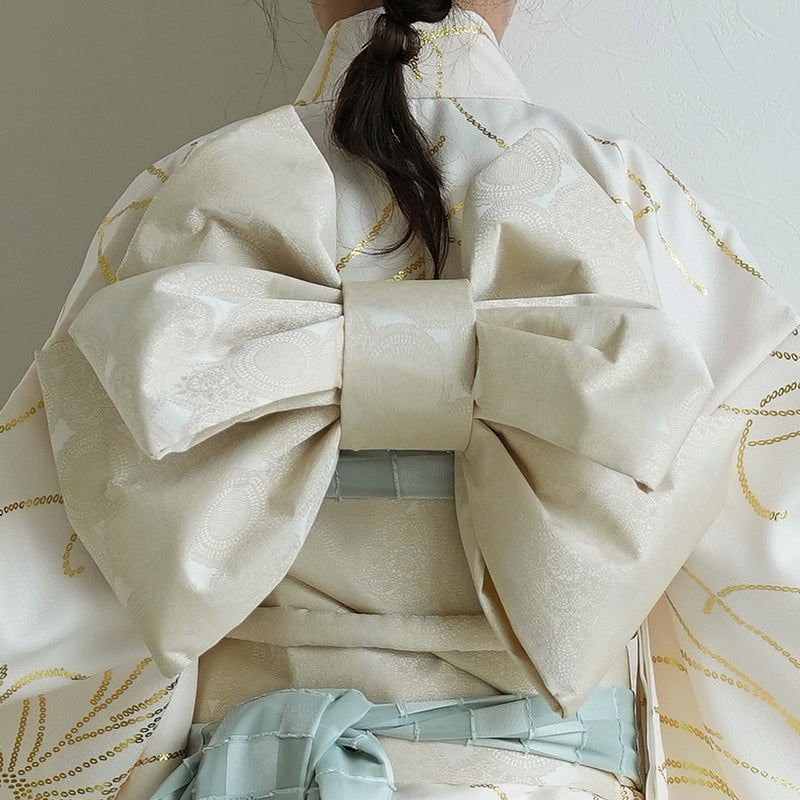【七五三着物 7歳 女の子 着物セット】販売品 四つ身 クリーム金彩・糸菊 ひよこ商店（6728613900）