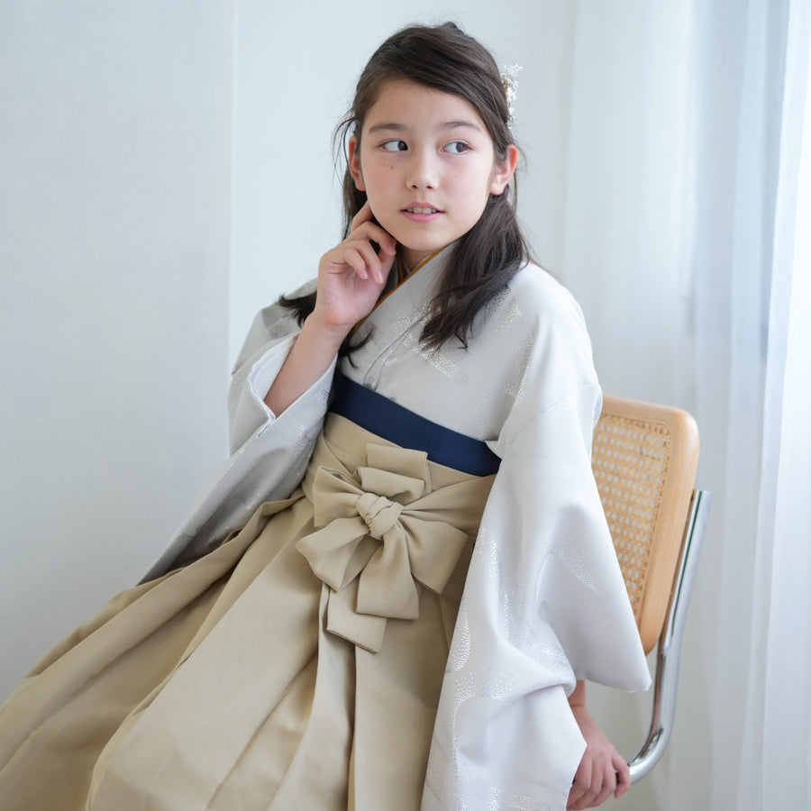 1／2成人(10才)　女の子用　着物袴セット 袴 小学生 女の子 ハーフ成人式 1/2成人式 袴75cm 10歳 袴＋着物