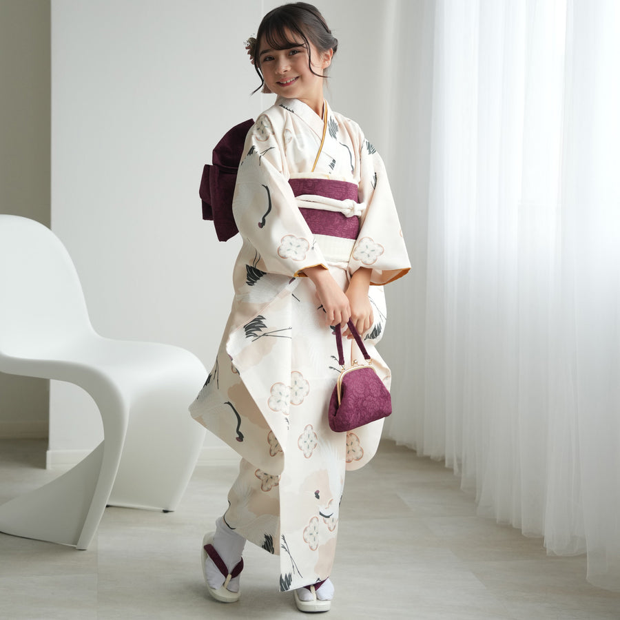 【セール】振袖　小さめサイズ　着物、伊達衿のみ kimono-japan_kasane20