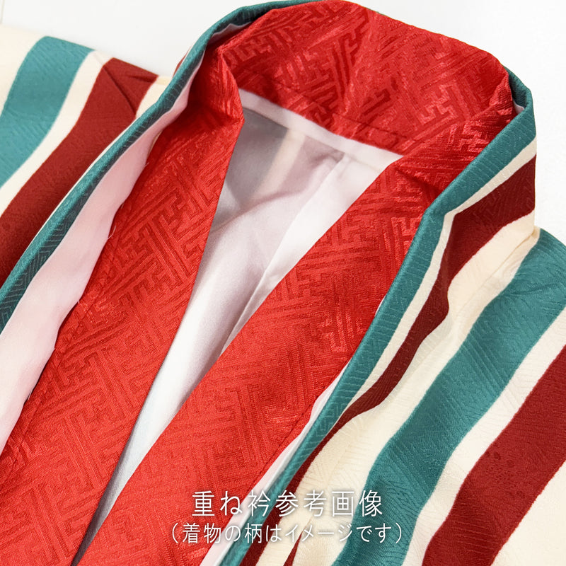 【リサイクル着物】着物単品  販売品 中古 USED  袴用 短丈 赤 紫 菱 ジュニア 小学生 卒業式 ひよこ商店（6751633400）【中古販売】
